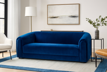 Load image into Gallery viewer, Luxury bespoke Langston Sofa in vibrant upholstery – designer sofa for London home interior
