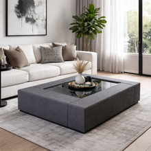 Load image into Gallery viewer, Lowe bespoke luxury coffee table handcrafted in Britain for luxury interior design, contemporary London living, and sophisticated luxury lifestyle interiors.
