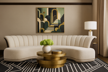 Load image into Gallery viewer, Luxury bespoke Melrose Sofa – elegant curved designer sofa for London interiors
