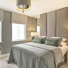 Load image into Gallery viewer, Podium bespoke headboard hand crafted luxury furniture made in Britain
