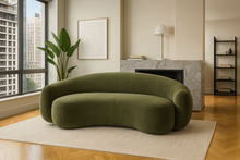 Load image into Gallery viewer, Skyline Sofa styled in elegant London living room – bespoke furniture for interior designers
