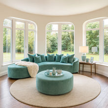 Load image into Gallery viewer, Luxury bespoke Soledad Sofa in premium fabric – curved designer sofa for London interiors
