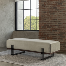 Load image into Gallery viewer, Handmade British designer bench with premium upholstery
