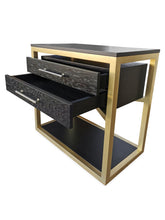 Load image into Gallery viewer, Laryssens luxury bespoke bedside table open frame design
