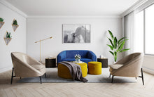Load image into Gallery viewer, Luxury bespoke Langston Sofa in vibrant upholstery – designer sofa for London home interior
