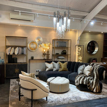 Load image into Gallery viewer, Luxury bespoke Melrose Sofa – elegant curved designer sofa for London interiors

