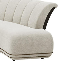 Load image into Gallery viewer, Close-up of Melrose Sofa upholstery – premium tailored seat with dual stud lines
