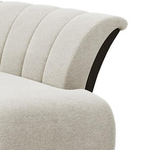 Load image into Gallery viewer, Close-up of Melrose Sofa upholstery – premium tailored seat with dual stud lines
