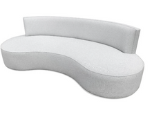 Load image into Gallery viewer, Luxury bespoke Sonoma Sofa in premium fabric – curved designer sofa for London interiors
